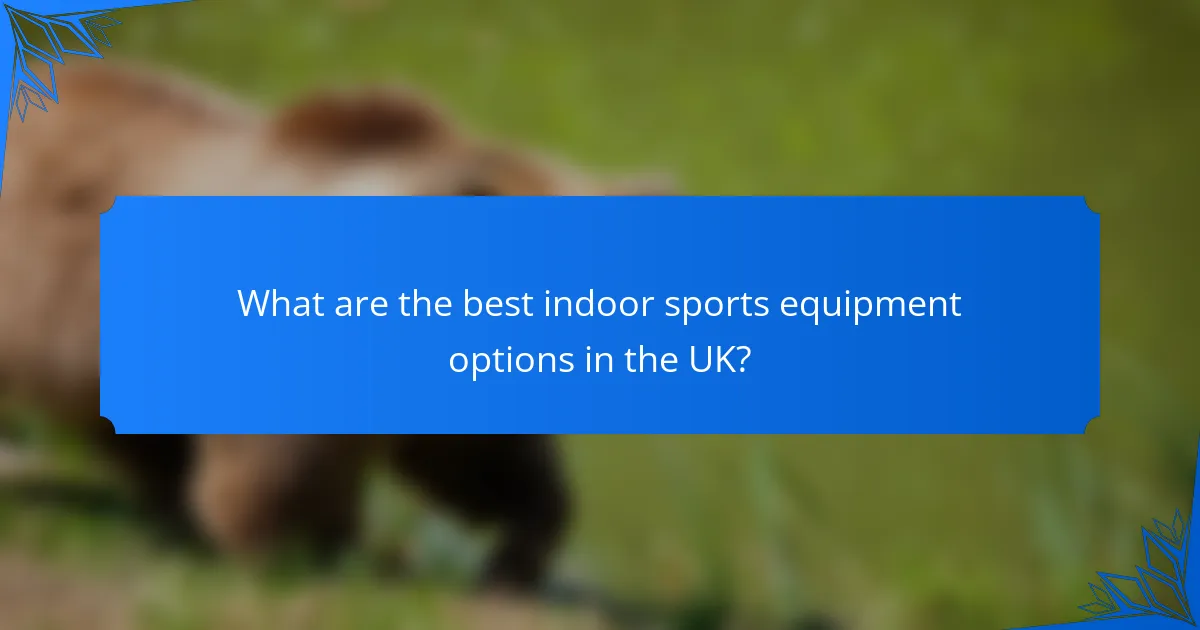 What are the best indoor sports equipment options in the UK?